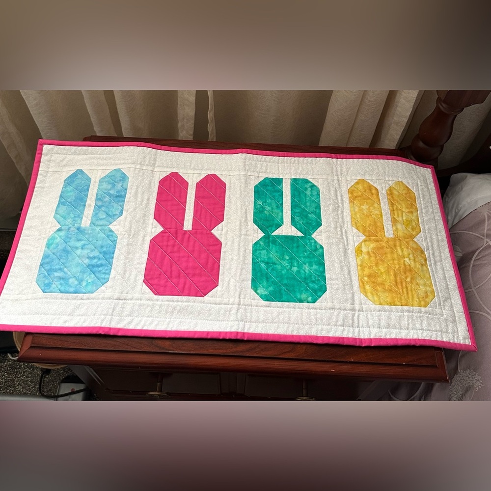 Colorful Bunny Table Centerpiece/Runner
